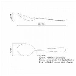 COLHER DE MESA TRAMONTINA MARESIAS EM AÇO INOX