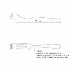 GARFO DE MESA TRAMONTINA ANGRA EM AÇO INOX