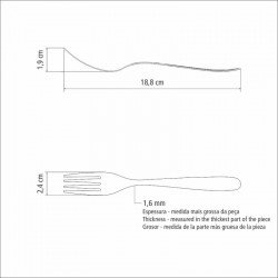 GARFO DE MESA TRAMONTINA HAVAÍ EM AÇO INOX