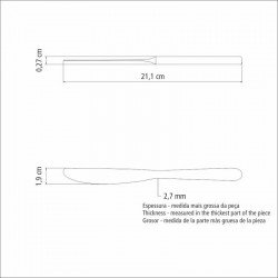 FACA DE MESA TRAMONTINA HAVAÍ EM AÇO INOX