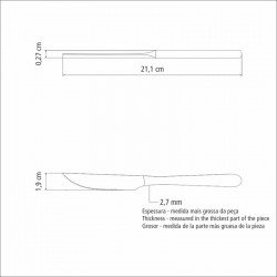 FACA PARA CHURRASCO TRAMONTINA HAVAÍ EM AÇO INOX