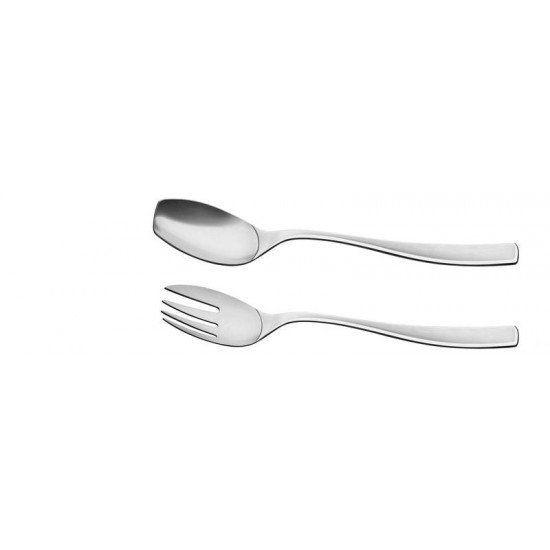 TALHERES PARA SALADA MARSELHA EM ACO INOX ACABAMENTO BRILHO E FOSCO 2 PECAS TRAMONTINA