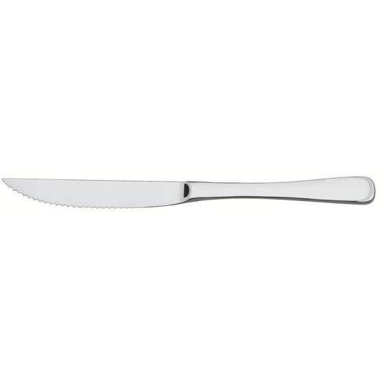 FACA PARA CHURRASCO TRAMONTINA MÔNACO EM AÇO INOX FORJADO 6 MM ACABAMENTO ALTO BRILHO COM DETALHES NO CABO