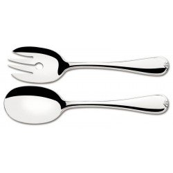 TALHERES PARA SALADA VICENZA EM ACO INOX ACABAMENTO ALTO BRILHO DETALHES NO CABO 2 PECAS TRAMONTINA