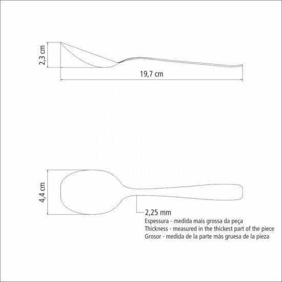 COLHER DE MESA TRAMONTINA COSMOS EM AÇO INOX