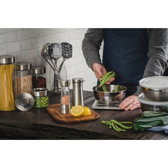 JOGO DE POTES TRAMONTINA FREEZINOX EM AÇO INOX COM TAMPA PLÁSTICA 3 PEÇAS