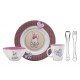 KIT PARA REFEICAO LE PETIT EM CERAMICA E ACO INOX ROSA 5 PECAS TRAMONTINA