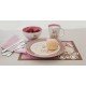 KIT INFANTIL LE PETIT ROSA COM CUMBUCA EM CERAMICA E COLHER EM ACO INOX 2 PECAS TRAMONTINA
