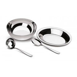 KIT PARA ARROZ FEIJAO ACO INOX 4 PC TRAMONTINA