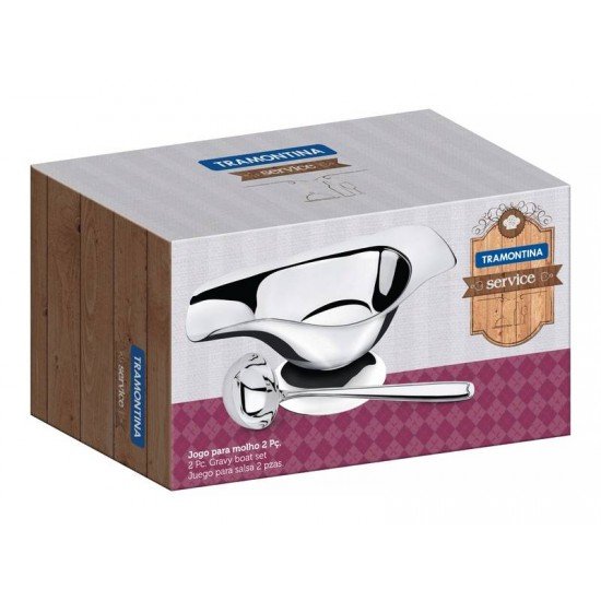 KIT PARA MOLHO SERVICE EM ACO INOX 2 PECAS TRAMONTINA