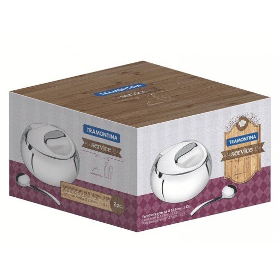 KIT PARA FARINHA TRAMONTINA SERVICE EM AÇO INOX 13,5 CM 2 PEÇAS
