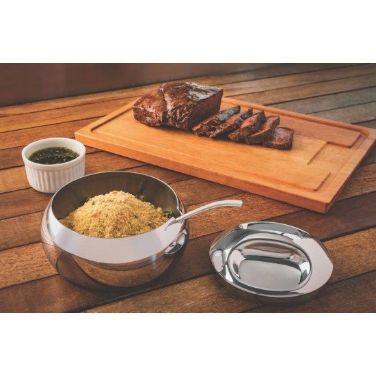 KIT PARA FARINHA TRAMONTINA SERVICE EM AÇO INOX 14 CM 2 PEÇAS