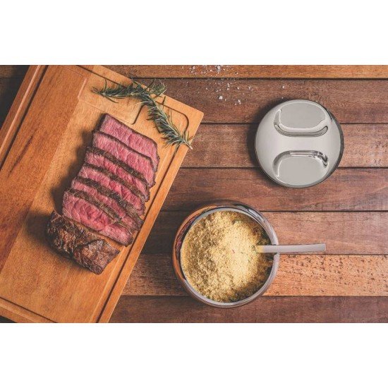 KIT PARA FARINHA TRAMONTINA SERVICE EM AÇO INOX 14 CM 2 PEÇAS