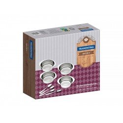 KIT PARA SOBREMESA SERVICE EM ACO INOX 8 PECAS TRAMONTINA