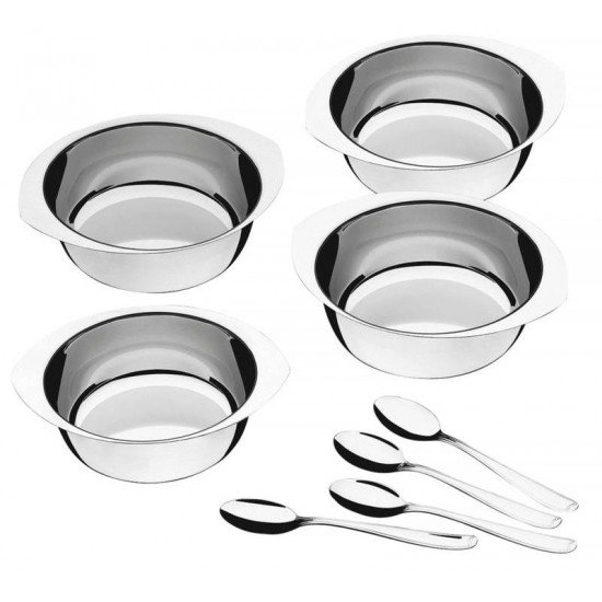 KIT PARA SOBREMESA SERVICE EM ACO INOX 8 PECAS TRAMONTINA