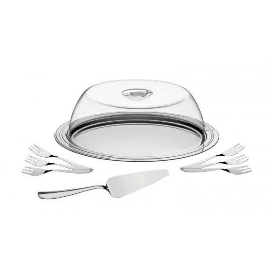 KIT PARA TORTA CICLO EM ACO INOX 9 PECAS TRAMONTINA