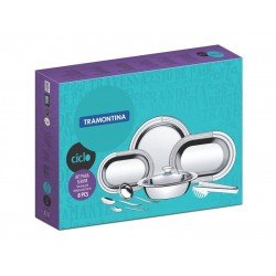 KIT PARA SERVIR CICLO EM ACO INOX 8 PECAS TRAMONTINA