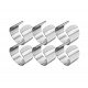 CONJUNTO DE ARGOLAS PARA GUARDANAPO ORIENTE CRYSTAL EM ACO INOX COM CRISTAIS 6 PECAS TRAMONTINA