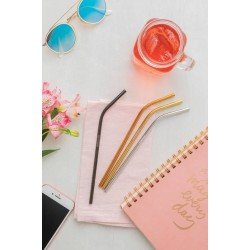 JOGO DE CANUDOS COLORIDOS EM ACO INOX COM ESCOVA 5 PECAS TRAMONTINA