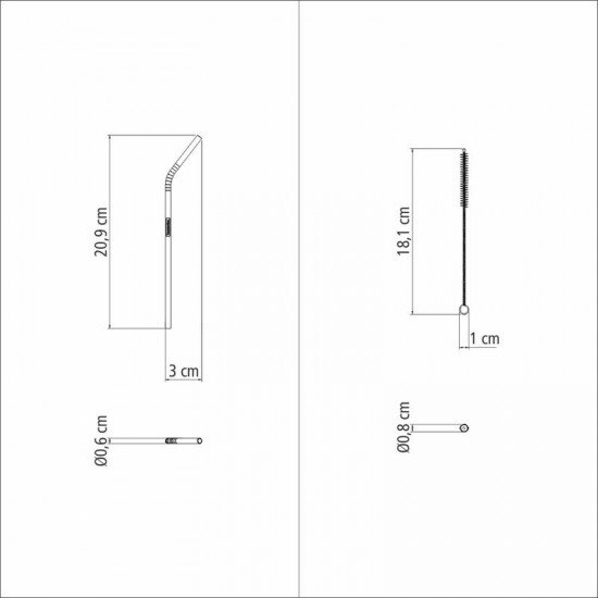 JOGO DE CANUDO INFANTIL FURTA-COR EM ACO INOX COM ESCOVA 2 PECAS TRAMONTINA