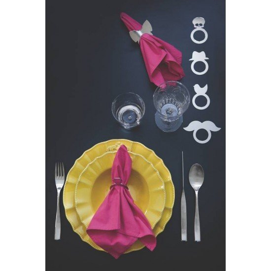 CONJUNTO DE ARGOLAS PARA GUARDANAPO ACO INOX 6 PC TRAMONTINA