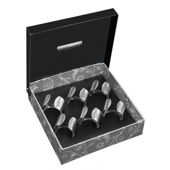CONJUNTO DE ARGOLAS PARA GUARDANAPO ACO INOX 6 PC TRAMONTINA
