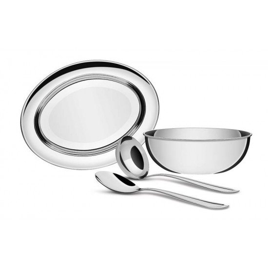 KIT PARA ARROZ E FEIJAO BUENA EM ACO INOX 4 PECAS TRAMONTINA