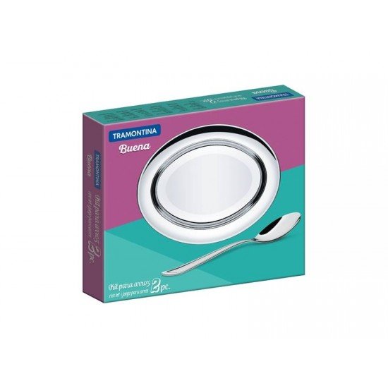 KIT PARA ARROZ BUENA EM ACO INOX 2 PECAS TRAMONTINA