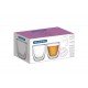 CONJUNTO DE XICARAS PARA CHA E CAFE EM VIDRO DUPLO SEM ALCAS 2 PECAS TRAMONTINA