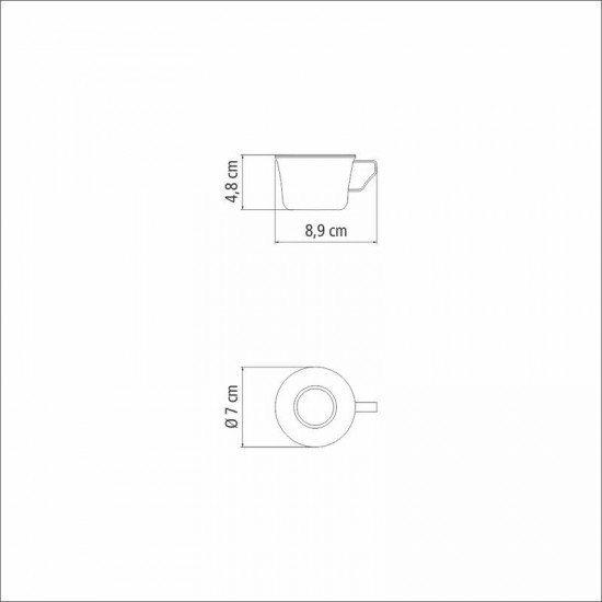 CONJUNTO DE XICARAS PARA CHA E CAFE EM ACO INOX COM ACABAMENTO BRILHO 2 PECAS TRAMONTINA