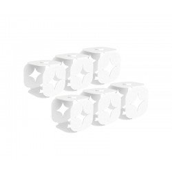 CONJUNTO DE ARGOLAS PARA GUARDANAPO BRANCO EM ACO INOX 6 PECAS TRAMONTINA