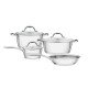 JOGO DE PANELAS ACO INOX 4 PC TRAMONTINA