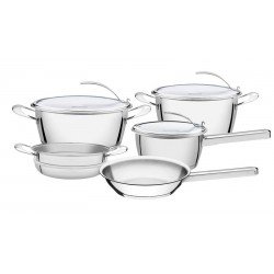 JOGO DE PANELAS ACO INOX COM FUNDO TRIPLO 5 PC TRAMONTINA