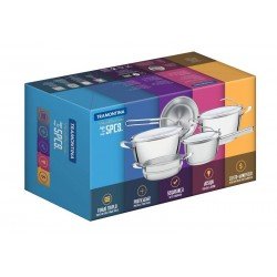 JOGO DE PANELAS ACO INOX COM FUNDO TRIPLO 5 PC TRAMONTINA