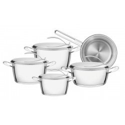 JOGO DE PANELAS ACO INOX COM FUNDO TRIPLO 5 PC TRAMONTINA