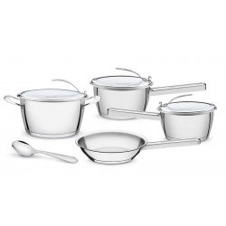 JOGO DE PANELAS ACO INOX COM FUNDO TRIPLO 5 PC TRAMONTINA