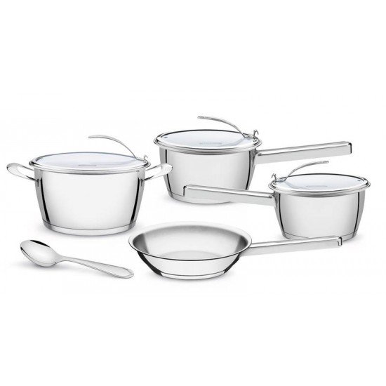 JOGO DE PANELAS ACO INOX COM FUNDO TRIPLO 5 PC TRAMONTINA