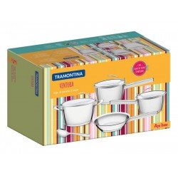 JOGO DE PANELAS ACO INOX COM FUNDO TRIPLO 5 PC TRAMONTINA