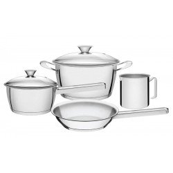 JOGO DE PANELAS ACO INOX COM FUNDO TRIPLO 4 PC TRAMONTINA