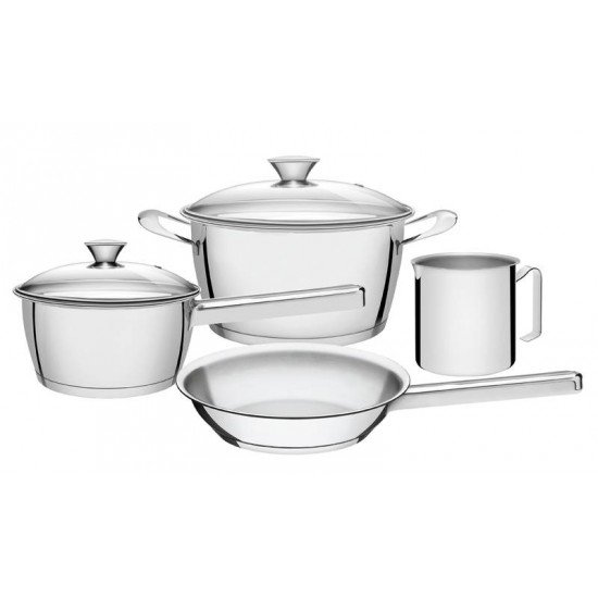 JOGO DE PANELAS ACO INOX COM FUNDO TRIPLO 4 PC TRAMONTINA