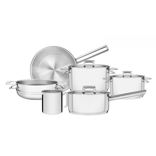 JOGO DE PANELAS ACO INOX COM FUNDO TRIPLO 6 PC TRAMONTINA