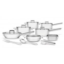 JOGO DE PANELAS ACO INOX COM FUNDO TRIPLO 10 PC TRAMONTINA