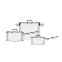 JOGO DE PANELAS ACO INOX COM FUNDO TRIPLO 3 PC TRAMONTINA