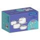 JOGO DE PANELAS BRAVA EM ACO INOX COM FUNDO TRIPLO 4 PECAS COM KIT DE UTENSILIOS 4 PECAS TRAMONTINA