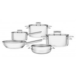 JOGO DE PANELAS ACO INOX COM FUNDO TRIPLO 5 PC TRAMONTINA
