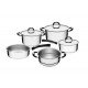 JOGO DE PANELAS ACO INOX COM FUNDO TRIPLO 5 PC TRAMONTINA