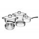 JOGO DE PANELAS ACO INOX COM FUNDO TRIPLO 5 PC TRAMONTINA