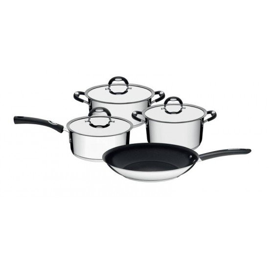 JOGO DE PANELAS ACO INOX COM FUNDO TRIPLO 4 PC TRAMONTINA