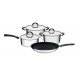 JOGO DE PANELAS ACO INOX COM FUNDO TRIPLO 4 PC TRAMONTINA