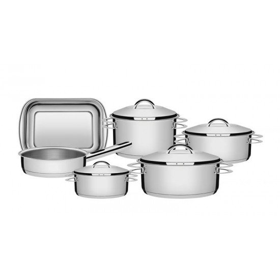 JOGO DE PANELAS SOLAR EM ACO INOX FUNDO TRIPLO 6 PECAS TRAMONTINA